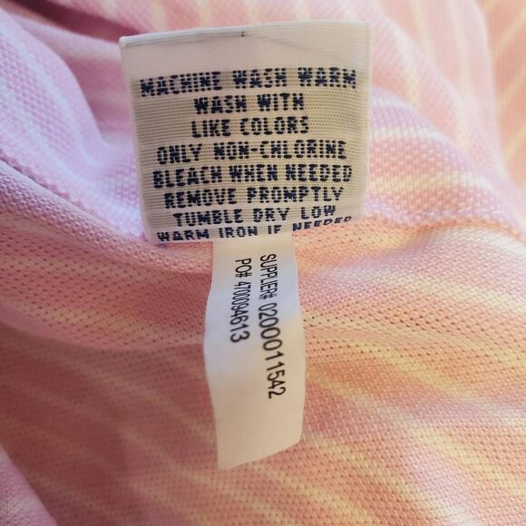 Ralph Lauren Button Down Long Sleeve Pink/White Striped Shirt Size M - Picture 7 of 9